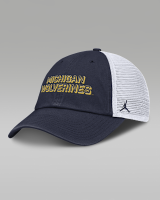 Мужские  Michigan On-Field Club Gameday Jordan Brand College Trucker Adjustable Hat