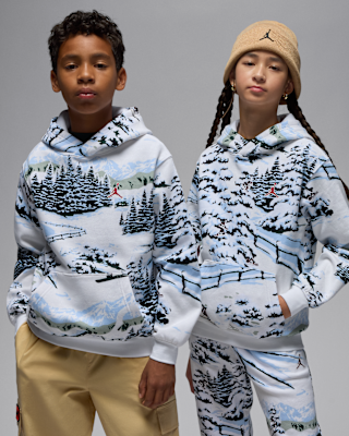 Детское худи Jordan Brooklyn Fleece Big Kids' Holiday Pullover Hoodie