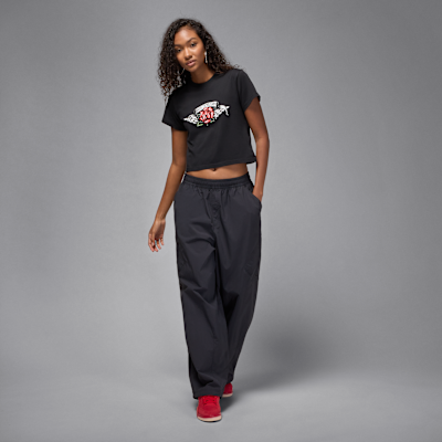 T-shirt Jordan Flight med slimmad passform och tryck för kvinnor