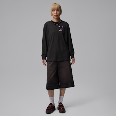 조던 플라이트 여성 오버사이즈 긴팔 티셔츠