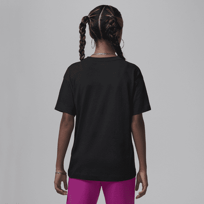 Playera con gráfico Push Through Jordan para niños talla grande