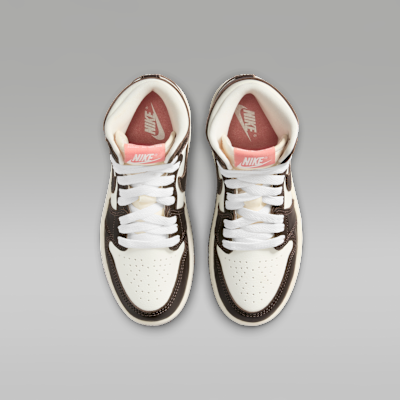 Jordan 1 Retro High OG "Baroque Brown and Sail" Little Kids' Shoes