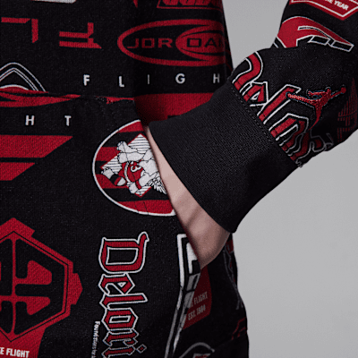 Sudadera con gorro estampada de French Terry para niño talla grande Jordan Essentials