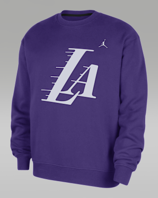 Мужской свитшот Los Angeles Lakers Statement Essentials Jordan NBA Fleece Crew-Neck