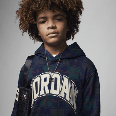 Brooklyn Fleece Plaid Pullover Hoodie Big Kids' Hoodie