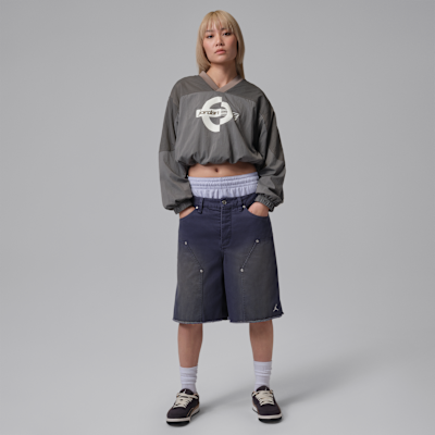 Sudadera sin cierre Jordan Brooklyn de manga larga de tejido Woven con gráfico para mujer