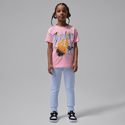 Jordan Little Kids' She's On Fire Script T-Shirt