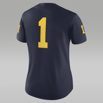 Jersey universitario Jordan Dri-FIT Game para mujer Michigan Wolverines