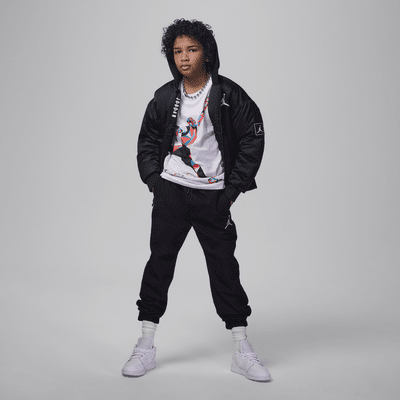 Playera con gráfico para niños talla grande Jordan Jumpman Heirloom