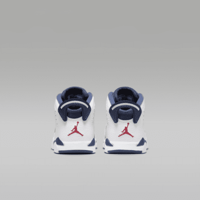 Jordan 6 Retro "White and Midnight Navy" Baby/Toddler Shoes