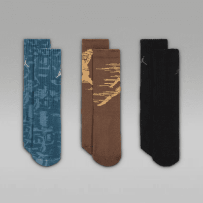 Jordan MVP Big Kids' Crew Socks (3 Pairs)