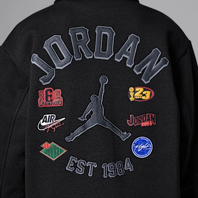 Playera de manga larga de tejido Knit para niños talla grande Jordan Court of Legends