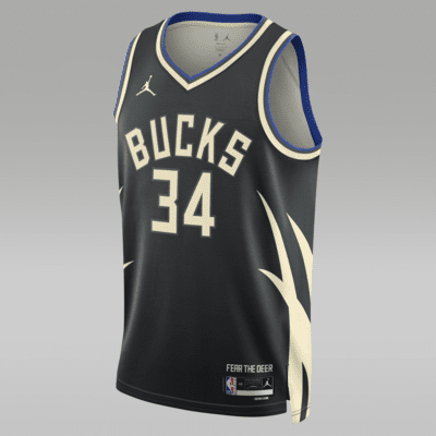 เสื้อแข่งผู้ชาย Jordan Dri-FIT NBA Swingman Milwaukee Bucks Statement Edition