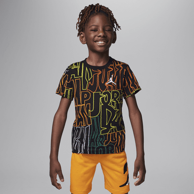 Conjunto de shorts para niños talla pequeña Jordan Fuel Up, Cool Down