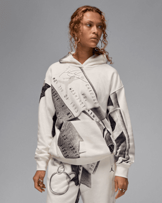 Женское худи Jordan Brooklyn Fleece Printed Pullover Hoodie