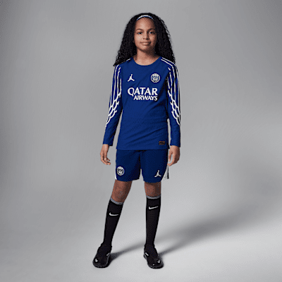 Paris Saint-Germain 2024/25 Match Fourth Older Kids' Jordan Dri-FIT ADV Football Authentic Long-Sleeve Shirt