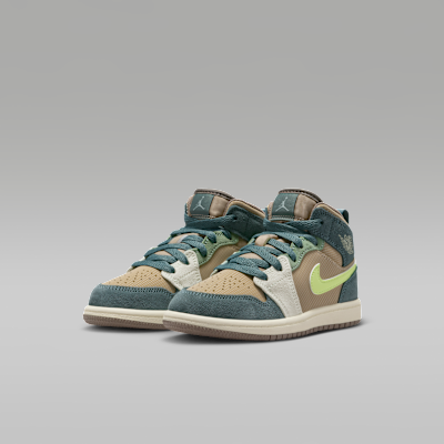 Tenis para niños de preescolar Jordan 1 Mid SE