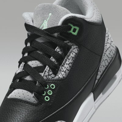 รองเท้าเด็กโต Air Jordan 3 Retro "Green Glow"