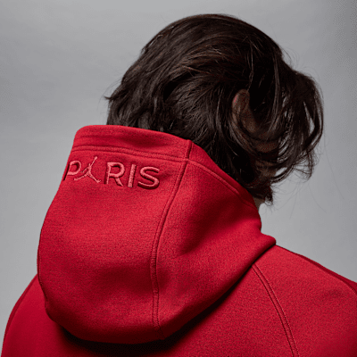 Felpa con cappuccio e zip a tutta lunghezza Dri-FIT Paris Saint-Germain Hoop Fleece – Uomo
