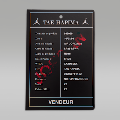 Jordan 6 Retro "Infrared Salesman" Little Kids' Shoes