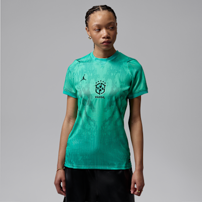 Brazil 2026 Stadium Goalkeeper Women's Jordan Dri-FIT Soccer Short-Sleeve Replica Jersey from Nike - $100
