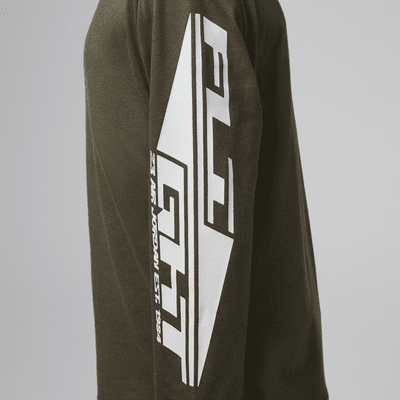 Playera de manga larga Flight para niños talla pequeña Jordan MVP
