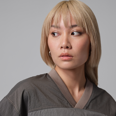 Sudadera sin cierre Jordan Brooklyn de manga larga de tejido Woven con gráfico para mujer