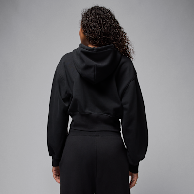 Jordan Flight Fleece Hoodie im Cropped-Style mit Satinfutter (Damen)