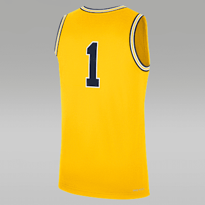 Michigan Wolverines Replica Men's Jordan Brand College Basketball Jersey