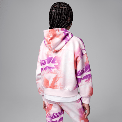 Sudadera con gorro sin cierre estampada Triple Team para niños talla grande Jordan