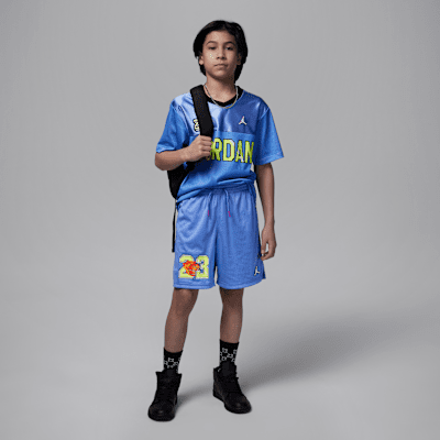 Jordan Customized Air Big Kids' Flame Shorts