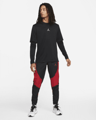 jordan red and black pants