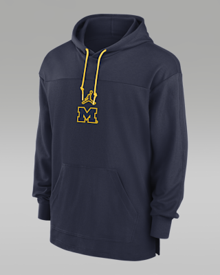 Мужские джерси Michigan Wolverines Sideline Jersey Jordan Dri-FIT College Pullover Hoodie