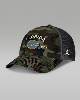 Мужские  Florida 2025 Military Appreciation Rise Jordan Brand College Trucker Adjustable Hat