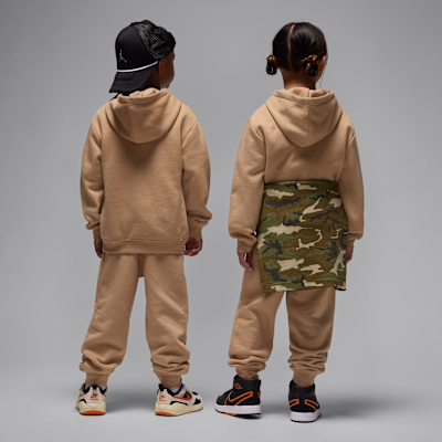 Conjunto de 2 piezas con sudadera con gorro sin cierre para niños talla pequeña Jordan Brooklyn Fleece
