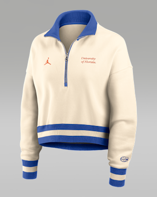 Женские  Florida Legacy Jordan Brand College Cropped 1/4-Zip Crew