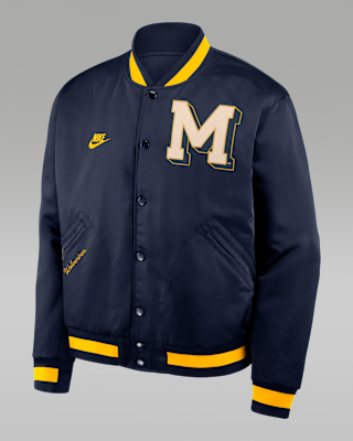 Мужская куртка Michigan Legacy Nike College Full-Snap Bomber