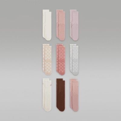 Jordan cadeauverpakking voor de feestdagen met crewsokken voor kids (9 paar)