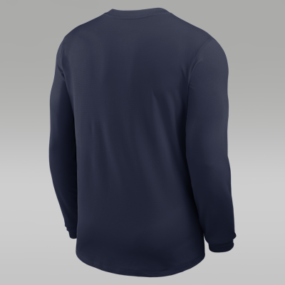 Playera de manga larga universitaria marca Jordan Dri-FIT para hombre Michigan Sideline