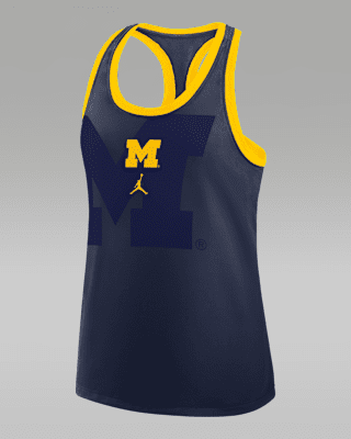 Женские  Michigan Primetime Shadow Jordan Brand College Racerback Tank Top