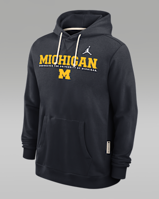Мужское худи Michigan Sideline Jordan Brand Dri-FIT College Pullover Hoodie