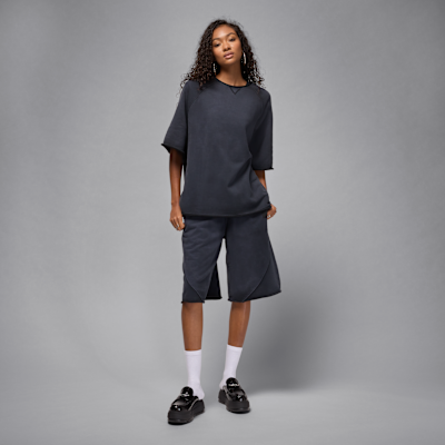 Playera de manga corta de French Terry oversized para mujer Jordan Flight Fleece