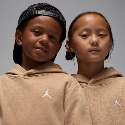 Conjunto de 2 piezas con sudadera con gorro sin cierre para niños talla pequeña Jordan Brooklyn Fleece