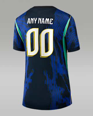 Женские джерси Brazil 2026 Stadium Away Jordan Dri-FIT Soccer Replica Custom Jersey By You