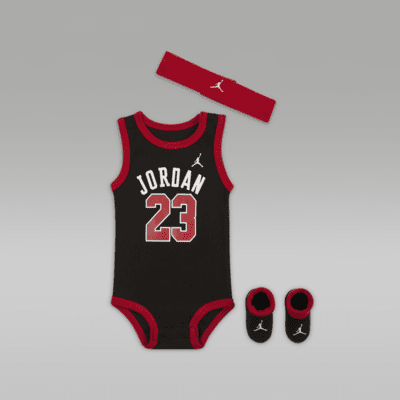 Jordan 3-Piece Mesh Jersey Bodysuit Box Set Baby 3-Piece Bodysuit Box Set