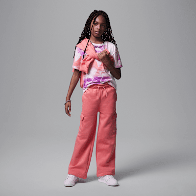Pants cargo de tejido Fleece para niños talla grande Jordan Y2K