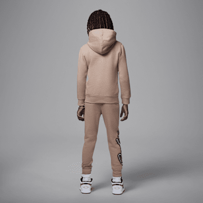 Conjunto de dos piezas de sudadera con gorro sin cierre de tejido Fleece para preescolar Jordan MVP