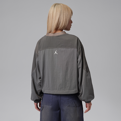 Sudadera sin cierre Jordan Brooklyn de manga larga de tejido Woven con gráfico para mujer