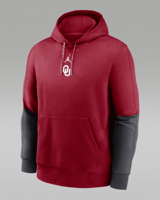 Мужское худи Oklahoma Sooners Sideline Team Issue Club Nike College Pullover Hoodie