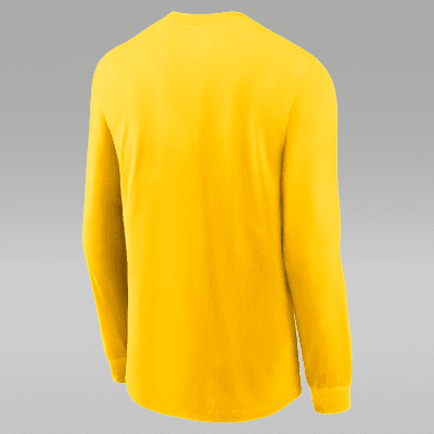 Michigan Wolverines Basketball Icon Men's Jordan College Long-Sleeve T-Shirt